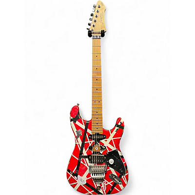 Used Firefly FFST EVH Frankenstrat EVH Custom Solid Body Electric Guitar