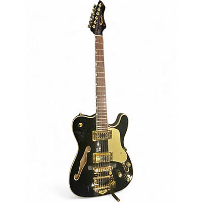 Used Firefly FFTL Black and Gold Hollow Body Electric Guitar
