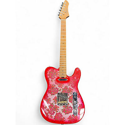 Used Firefly FFTL PAISLEY GUITAR PINK PAISLEY Solid Body Electric Guitar