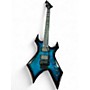 Used Firefly FFVX Classic Warlock Style Trans Blue Solid Body Electric Guitar Trans Blue