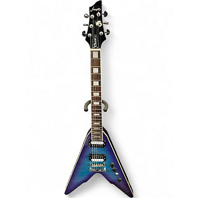 Used Firefly FLYING V ELECTRIC GUITAR BLUEBERRY Solid Body Electric Guitar