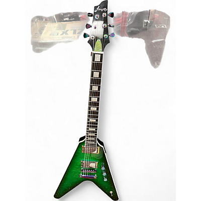 Firefly Used Firefly FLYING V GREEN BURST Solid Body Electric Guitar