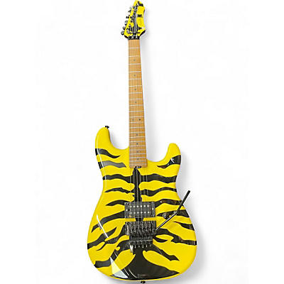 Used Firefly George Lynch Bangle Black and Yellow Solid Body Electric Guitar
