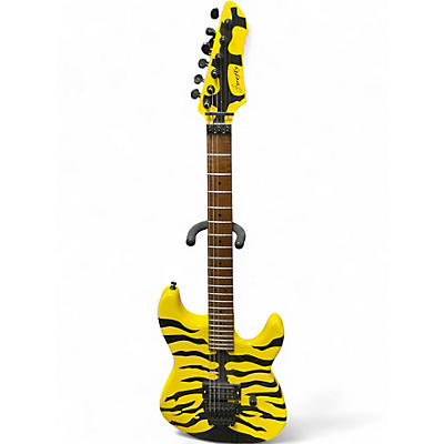 Used Firefly George Lynch Tiger Black and Yellow Solid Body Electric Guitar