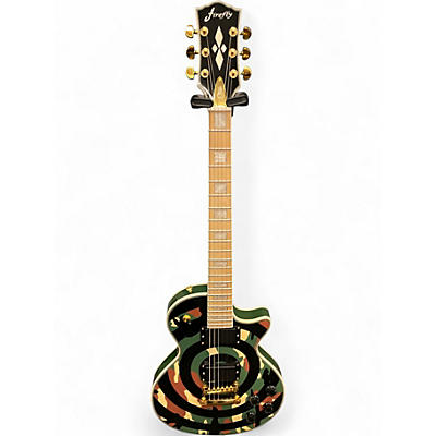 Used Firefly "LES PAUL" ELITE Camo Bullseye Solid Body Electric Guitar