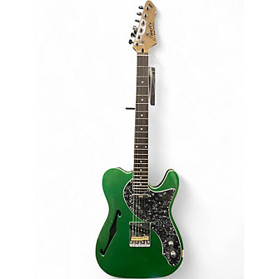 Used Firefly Pure Series FFTH Metallic Green Hollow Body Electric Guitar