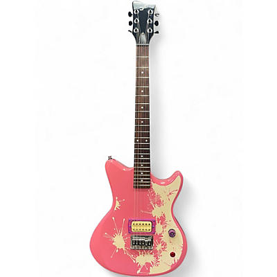 Used First Act Doublecut Pink Solid Body Electric Guitar