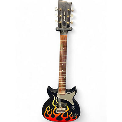 Used First Act ME444 BLACK WITH FLAMES Solid Body Electric Guitar