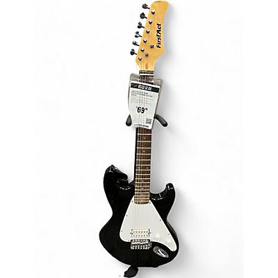 Used First Act strat Black Solid Body Electric Guitar