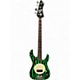 Used Flea Bass 32 Black and Green Electric Bass Guitar Black and Green
