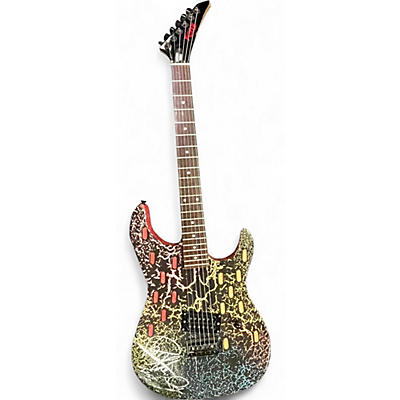 Used Foxxe GUNSLINGER RAINBOW CRACKLE Solid Body Electric Guitar