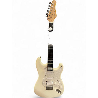 Used Fretlight 500 Series White Solid Body Electric Guitar