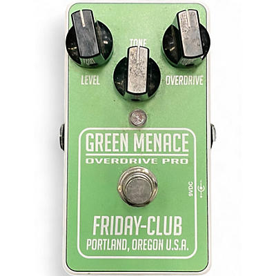 Used Friday-club Green Menace Overdrive Pro Effect Pedal