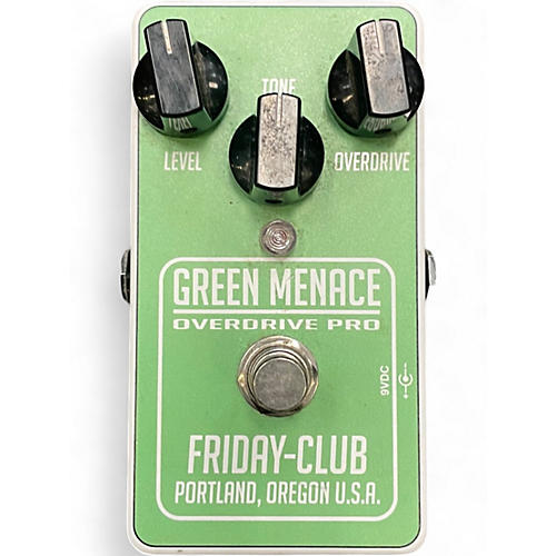 Used Friday-club Green Menace Overdrive Pro Effect Pedal