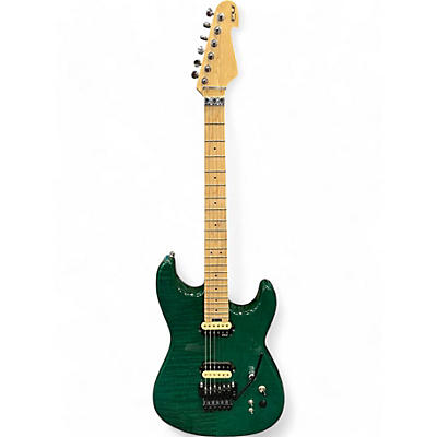 Used Fu-tone FU PRO Trans Green Solid Body Electric Guitar