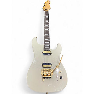 Used Fu-tone Pro Tone Cream Solid Body Electric Guitar