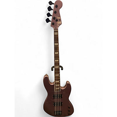 Used GAMMA J19-06 Beta Purple Metallic Jade Pearl Metallic Electric Bass Guitar