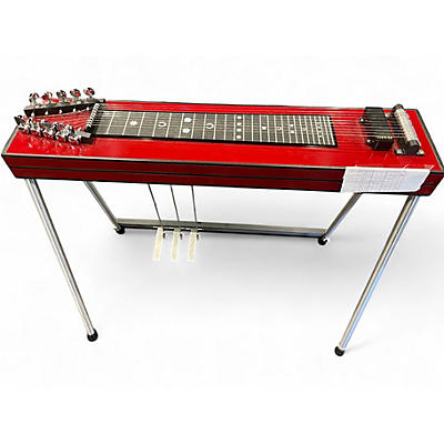 Used GFI Musical Products PedalSteel w Case & Bench Red