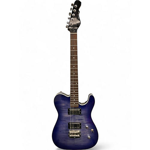 G&L Used G&L Tribute ASAT Deluxe bright blue burst Solid Body Electric Guitar bright blue burst