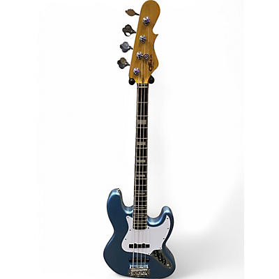 Used G&L Tribute JB Ice Blue Metallic Electric Bass Guitar