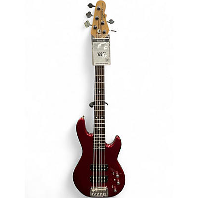 Used G&L Tribute L2500 5 String Candy Apple Red Electric Bass Guitar