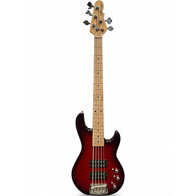 Used G&L Tribute L2500 5 String Red Burst Electric Bass Guitar