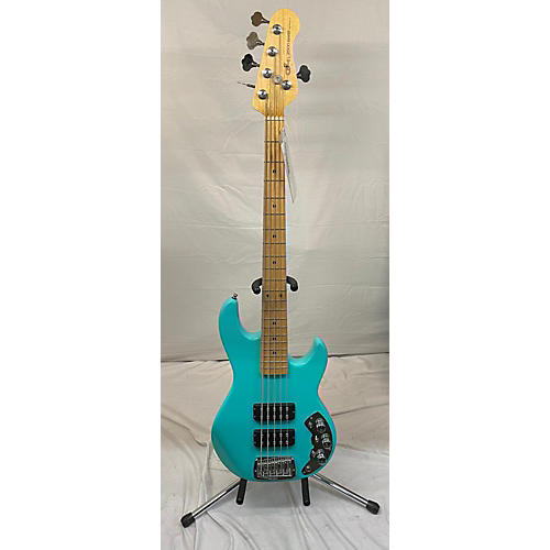 G&L Used G&L USA L2500 5 String Turquoise Electric Bass Guitar Turquoise