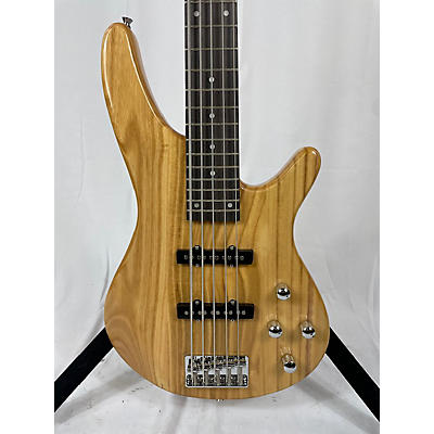 Used GLARRY 5 STRING Natural Electric Bass Guitar