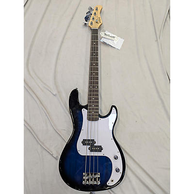 Glarry Used GLARRY P BASS COPY Blue Burst Electric Bass Guitar