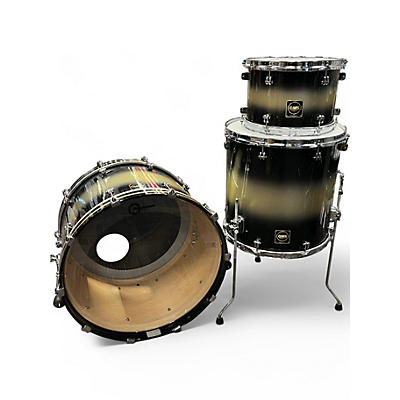 Used GMS 3 Piece Super Vintage Gold and Black Duco Fade Drum Kit