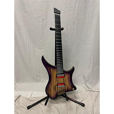 Used GOC Materia Plus 6 String Purple 3 Tone Burst Solid Body Electric Guitar