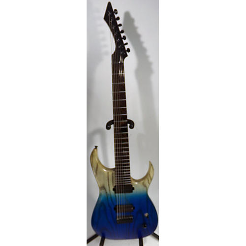 Used GOC Valkyrie 7 Trans Blue Fade Solid Body Electric Guitar