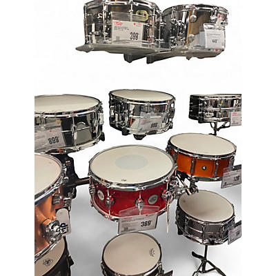 Used GP Percussion 14in STEEL SNARE DRUM CHROME Drum