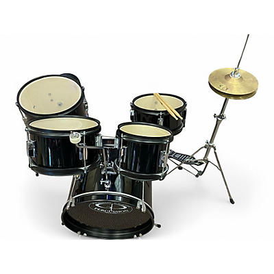 Used GP Percussion 5 Piece GP55BK Black Drum Kit