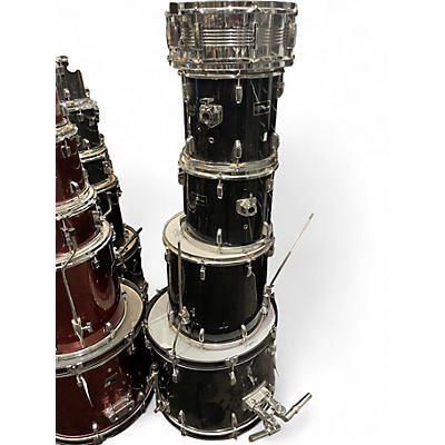 Used GP Percussion 5 Piece SHELL PACK BLACK Drum Kit