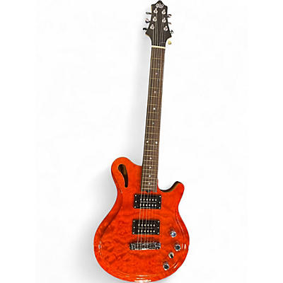 Used Gadow Custom Hollow Orange Hollow Body Electric Guitar