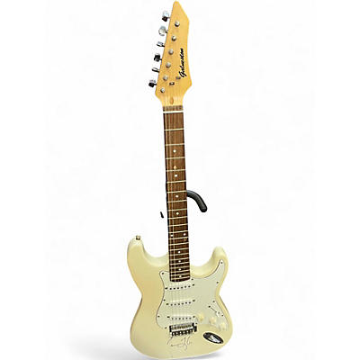 Used Galveston STRAT Cream Solid Body Electric Guitar