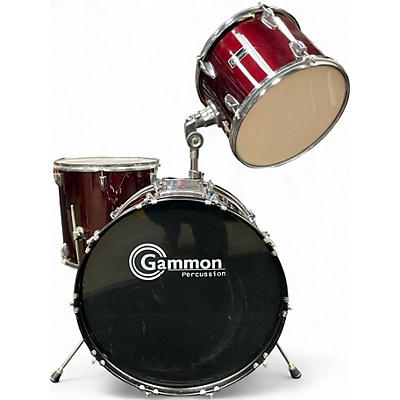 Used Gammon Percussion 4 Piece DRUM KIT Black Drum Kit