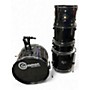 Used Gammon Percussion 5 Piece STANDARD DRUM SET BLACK Drum Kit BLACK