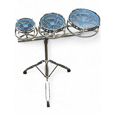 Used Gammon Percussion 8in Rototom Set Satin Chrome Roto Toms