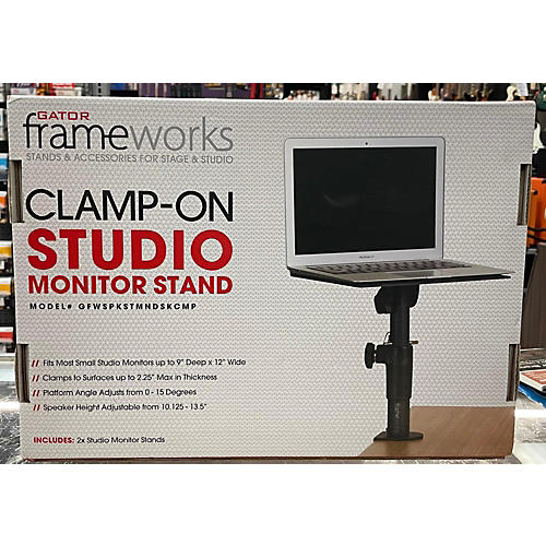 Gator Used  Gator CLAMP ON STUDIO MONITOR STAND