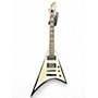 Used Gcd V Guitar White Solid Body Electric Guitar White
