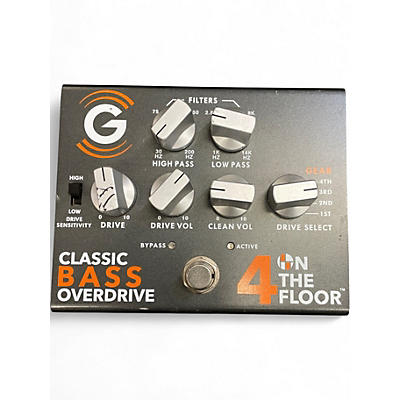 Used Genzler Amplification 4 On The Floor Classic Bass Overdrive Effect Pedal