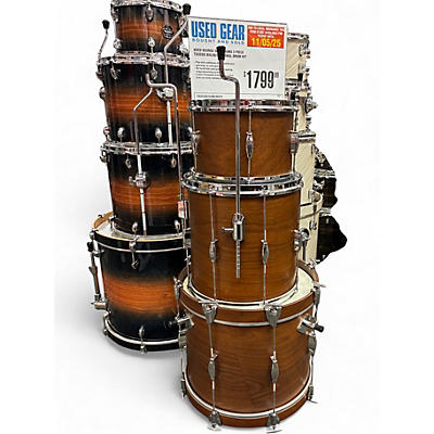 Used George Way Drums 3 Piece Tuxedo Walnut Natural Drum Kit