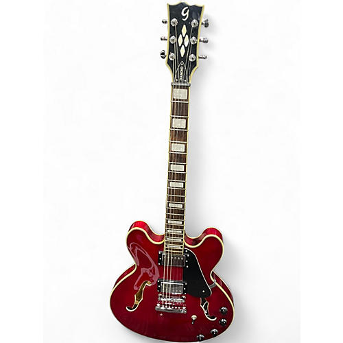 Used Giannini GSH-350 Candy Apple Red Metallic Hollow Body Electric Guitar Candy Apple Red Metallic