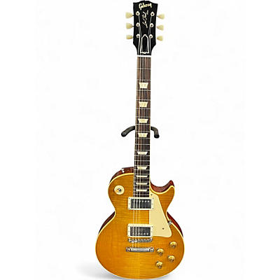 Used Gibson 1958 Les Paul Chambered Trans Gold Solid Body Electric Guitar