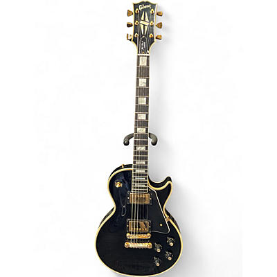 Used Gibson 1968 Les Paul Custom Reissue Black and Gold Solid Body Electric Guitar