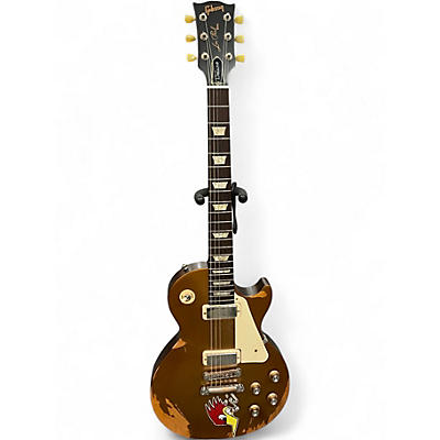 Used Gibson 1970S Tribute Les Paul Studio Gold Top Solid Body Electric Guitar