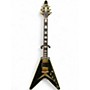 Used Gibson 2000s Flying V Custom Black and Gold Solid Body Electric Guitar Black and Gold