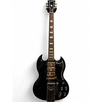 Used Gibson 3 PICK UP SG Black and Gold Solid Body Electric Guitar